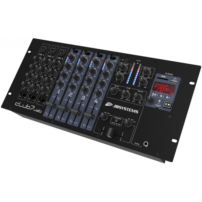 JB Systems CLUB7-usb 19" DJ mixer with MP3 player & 2x USB 19" DJ mixer with MP3 player & 2x USB