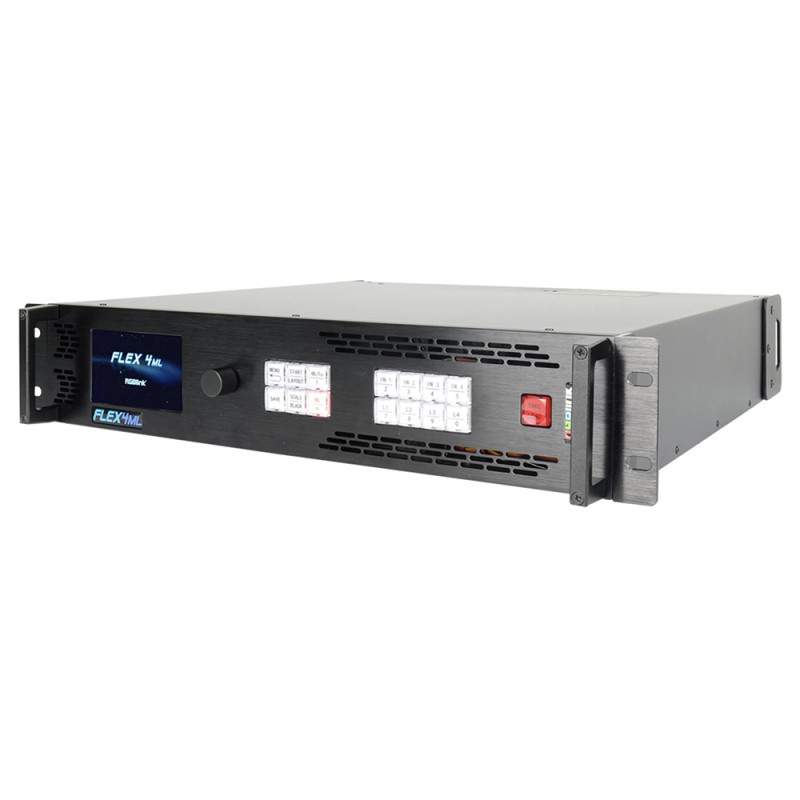 RGBlink FLEX 4ml Splicing Video wall Processor with a 4K2K @ 60 input module, 4 DVI output modules and 2 EXT output modules Splicing Video wall Processor with a 4K2K @ 60 input module, 4 DVI output modules and 2 EXT output modules