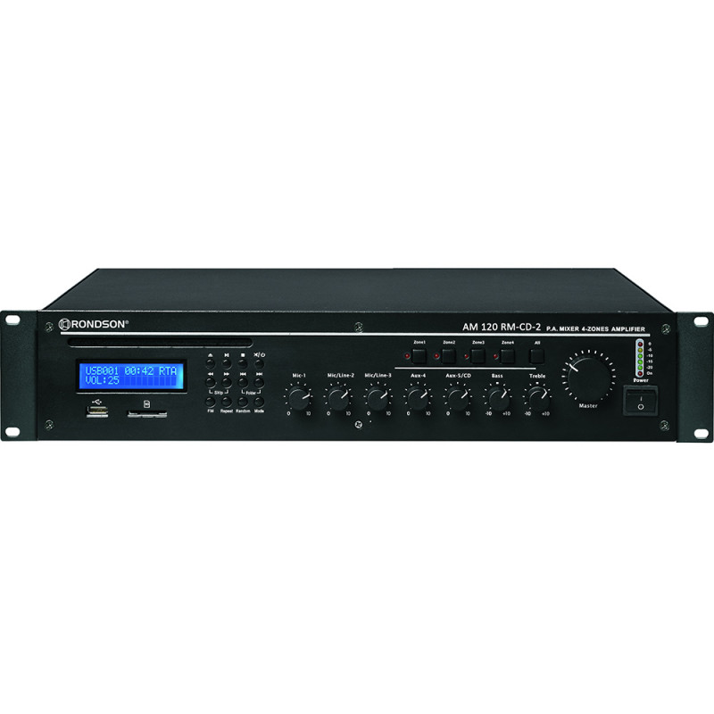 Rondson AM 240 RM-CD-2 240 W mixing amplifier, AM/FM tuner + MP3 / USB / SD and CD player 240 W mixing amplifier, AM/FM tuner + MP3 / USB / SD and CD player