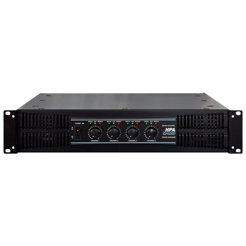 HPA QA 4300 4 x 200 W at 8 ohm professional PA power amplifier 4 x 200 W at 8 ohm professional PA power amplifier