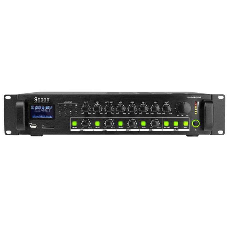 Segon Professional Audio AME-120-4Z 120 W compact 4 zones amplifier with media player 120 W compact 4 zones amplifier with media player